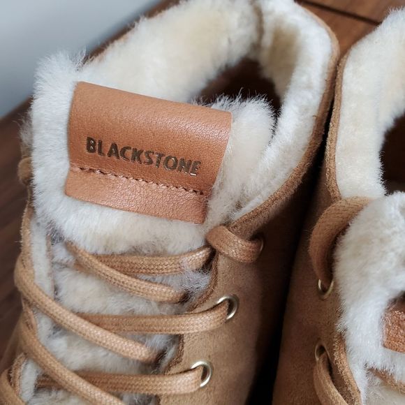 Blackstone QL48 Genuine Shearling Lined High Top Sneaker EU 37 US 7 Rust Brown - Picture 6 of 12